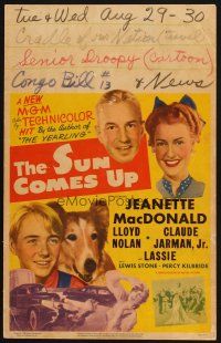 9s598 SUN COMES UP WC '48 Jeanette MacDonald, Claude Jarman Jr., Lassie & Lloyd Nolan!