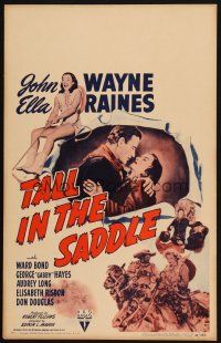 9s603 TALL IN THE SADDLE WC '44 great images of John Wayne & pretty Ella Raines!