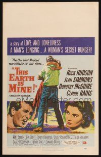 9s611 THIS EARTH IS MINE WC '59 Rock Hudson, Jean Simmons, Dorothy McGuire, Claude Rains
