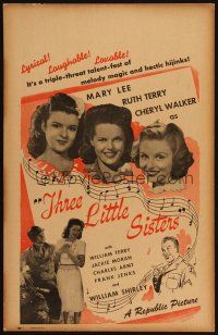 9s616 THREE LITTLE SISTERS WC '44 Mary Lee, Ruth Terry & Cheryl Walker are triple-threat talent!