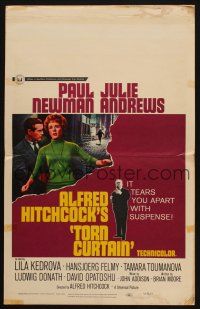 9s621 TORN CURTAIN WC '66 Paul Newman, Julie Andrews, Alfred Hitchcock tears you apart w/suspense!