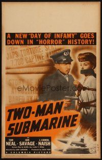 9s625 TWO-MAN SUBMARINE WC '44 Ann Savage is bound & gagged held at gunpoint by Japanese soldier!