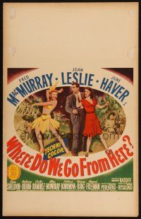 9s635 WHERE DO WE GO FROM HERE WC '45 Fred MacMurray, Joan Leslie & June Haver in odd war fantasy!
