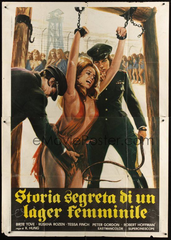 eMoviePoster.com: 9s017 BAMBOO HOUSE OF DOLLS Italian 2p '76 wild art of  police about to whip half-naked woman!