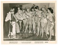 9t304 ABBOTT & COSTELLO GO TO MARS 8x10 still '53 Bud & Lou with Miss Universe beauty contestants!