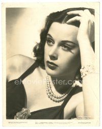 9t316 ALGIERS 8x10 still '38 best close up of beautiful Hedy Lamarr with pearl necklace!