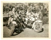 9t085 BIOGRAPHY OF A BACHELOR GIRL candid 8x10 still '34 Ann Harding & Montgomery on motorcycles!