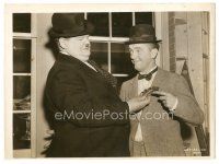 9t372 BLOCK-HEADS 7.5x10 still '38 close up of Oliver Hardy confused by Stan Laurel's medal!