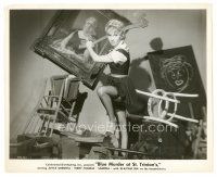 9t375 BLUE MURDER AT ST TRINIAN'S 8x10 still '57 great image of crazy sexy Sabrina with axe!