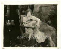9t397 BROKEN COMMANDMENTS 8x10 still '19 great close up of pretty Gladys Brockwell with cool dog!