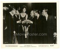 9t408 BUTTERFIELD 8 8x10 still '60 group of men toast with sexy callgirl Elizabeth Taylor in bar!