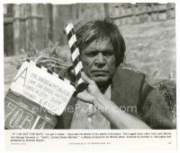 9t093 CAHILL candid 8x9.5 still '73 great close up of Neville Brand on set with clapboard!