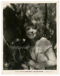 9t412 CALL HER SAVAGE 8x10 still '32 great close up of pretty smiling Clara Bow with horse!
