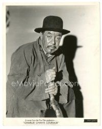 9t428 CHARLIE CHAN'S COURAGE 8x10 still '34 c/u of Asian detective Warner Oland with walking stick!