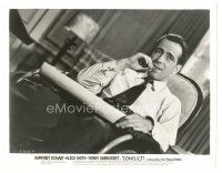 9t452 CONFLICT 8x10 still '45 close up of Humphrey Bogart in wheelchair with pencil in mouth!
