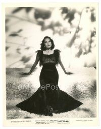 9t463 DARK WATERS 8x10 still '44 full-length portrait of Merle Oberon in beautiful lace dress!