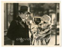 9t521 FIFTY-FIFTY GIRL 8x10 key book still '28 c/u Bebe Daniels in cool fur coat with James Hall!