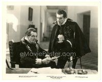 9t523 FIRE OVER ENGLAND 8x10 still '37 Raymond Massey suspects Laurence Olivier is lying to him!