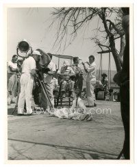 9t152 GYPSY COLT deluxe candid 8x10 still '54 Donna Corcoran relaxes as director lines up a scene!