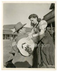 9t603 HARVEY GIRLS 8x10 still '45 Preston Foster helps Judy Garland get out of carriage!
