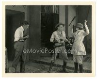 9t156 HIS BACK AGAINST THE WALL candid 8x10 still '22 Rowland Lee directs Raymond Hatton & Valli!