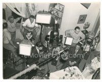 9t159 HOLIDAY AFFAIR candid 7.5x9.5 still '49 Robert Mitchum observes crew preparing dinner scene!