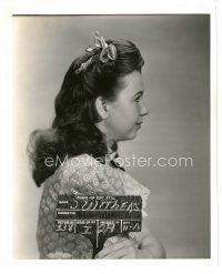 9t649 JANE WITHERS 8x10 still '40s makeup test profile portrait with information!