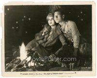 9t687 LIGHT OF WESTERN STARS 8x10 still '30 Richard Arlen & Mary Brian by campfire look at stars!