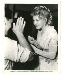 9t190 MAGNIFICENT DOLL candid 8x10 still '46 Ginger Rogers smiling big as she applies her makeup!