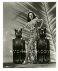 9t726 MARIA MONTEZ 7.75x9.5 still '43 sexy full-length portrait with cat statues from White Savage