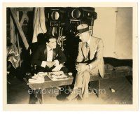 9t226 PATENT LEATHER KID candid 8x10 still '27 Richard Barthelmess on set talking with producer!
