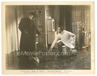 9t817 PEARL OF DEATH 8x10 still '44 Basil Rathbone as Sherlock Holmes faces huge Rondo Hatton!