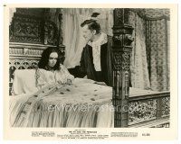 9t824 PIT & THE PENDULUM 8x10 still '61 Vincent Price looks at pretty Barbara Steele in bed!