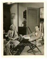 9t229 POLLY OF THE CIRCUS candid 8x10 still '32 Marion Davies & Clark Gable resting between scenes!