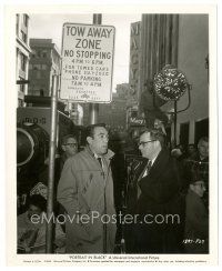 9t232 PORTRAIT IN BLACK candid 8x10 still '60 producer Ross Hunter w/Anthony Quinn in San Francisco!