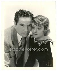 9t831 PRIZEFIGHTER & THE LADY 8x10 still '33 romantic close up of boxer Max Baer & Myrna Loy!