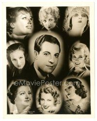 9t837 RAMON NOVARRO 8x10 still '30s montage w/his leading ladies including Garbo, Crawford & Loy!
