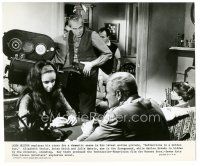 9t242 REFLECTIONS IN A GOLDEN EYE candid 7.75x9.25 still '67 Huston filming Taylor, Keith & Bloom!