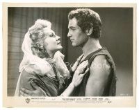 9t880 SILVER CHALICE 8x10 still '55 great c/u of Virginia Mayo & Paul Newman in his first movie!