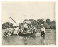 9t256 SOUTHERNER candid 8x10 still '45 director Jean Renoir with crew members in suits in river!