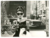 9t381 BREAKFAST AT TIFFANY'S German 7.25x9.5 still '61 great close up of Audrey Hepburn w/ shades!