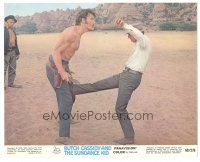 9t017 BUTCH CASSIDY & THE SUNDANCE KID color 8x10 still #6 '69 classic no rules in a fight scene!