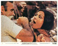 9t023 DIAMONDS ARE FOREVER color 8x10 still #4 '71 c/u of Sean Connery as James Bond & Lana Wood!