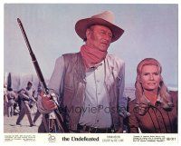 9t051 UNDEFEATED color 8x10 still '69 cowboy John Wayne w/rifle and Marian McCargo!