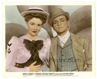 9t054 YANKEE DOODLE DANDY color 8x10 still '42 great portrait of James Cagney & pretty Joan Leslie!