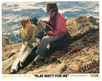 9t039 PLAY MISTY FOR ME 8x10 mini LC #1 '71 c/u of Clint Eastwood & Donna Mills on beach!