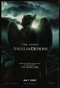9w027 ANGELS & DEMONS teaser DS 1sh '09 Tom Hanks, Ewan McGregor, cool image from Dan Brown's book!
