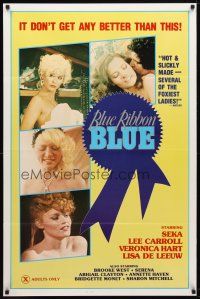 9w069 BLUE RIBBON BLUE 1sh '85 Seka, Annette Haven, x-rated doesn't get any better than this!