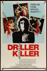 9w156 DRILLER KILLER 1sh '79 Abel Ferrara, he kills violently with an electric drill!