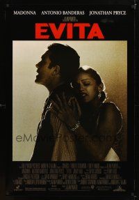 9w181 EVITA 1sh '96 Madonna as Eva Peron, Antonio Banderas, Alan Parker, Oliver Stone